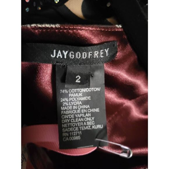 JAY GODFREY  classy sophisticated  Animal Print short cap sleeve Dress - Picture 11 of 11